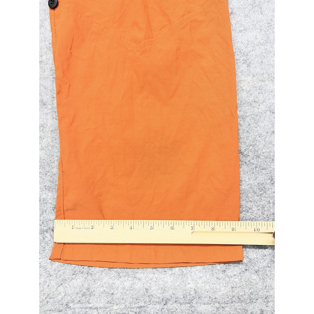 Alpine Parrot Mountain Pants Womens 18 Orange Hiking Roll-Up Belted Pockets - Picture 8 of 12